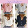 Cotton Linen Casual Long Sleeve Shirt For Women With Spliced Design And Loose Fit For Spring Season