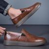 Модные мужские лоферы из натуральной кожи, ручной работы, мужские слипоны, дышащие, удобные мужские балетки, новая мужская повседневная обувь для ходьбы