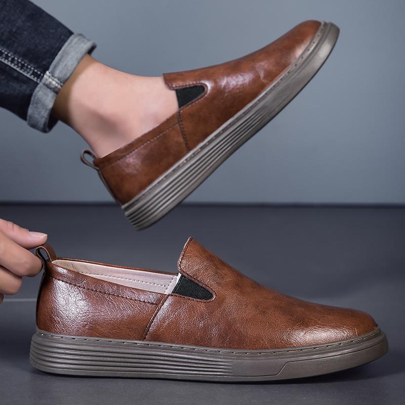 Модные мужские лоферы из натуральной кожи, ручной работы, мужские слипоны, дышащие, удобные мужские балетки, новая мужская повседневная обувь для ходьбы