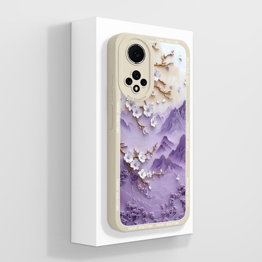 Для Huawei Nova 9 10 11 Pro Y60 Y72 Чехол для телефона Красивые акварельные цветочные узоры Жидкий силикон Защита от падений Премиальная защитная крышка Для Huawei Case