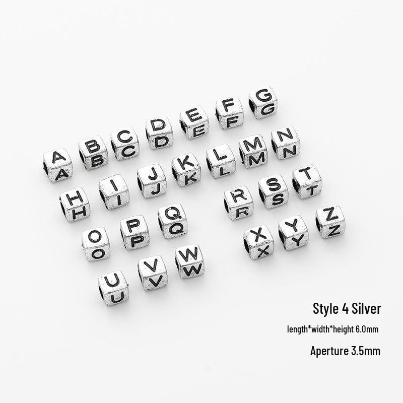 Акриловые бусины с большими отверстиями в виде букв для изготовления украшений своими руками, браслетов и ожерелий