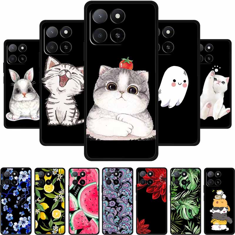 Мультяшный чехол для Honor X7c X8c X8b X5b Plus Play 9A X6b X6c Чехол для телефона X 8 7 6 C Coque Милый Кот Черный Силикон Мягкая Задняя Крышка