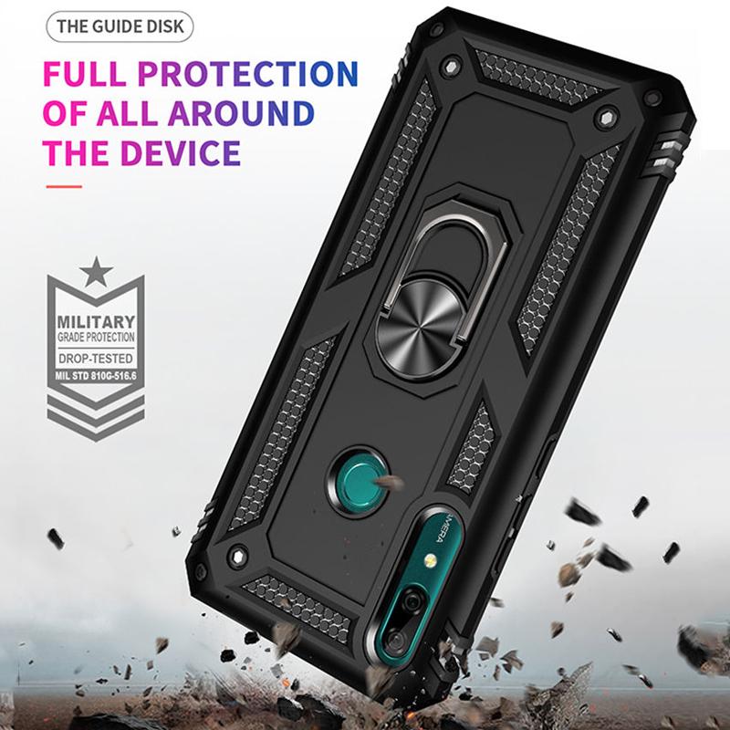 Magnetic Armor Ring Case For Huawei P30 P40 Pro Lite P Smart Z Y5p Y6S Y5 Y6 Y7 Y9 Prime Pro Honor 20 10 Lite 20S 9S 9X 8A 8S Rugged Stand Cover Coque