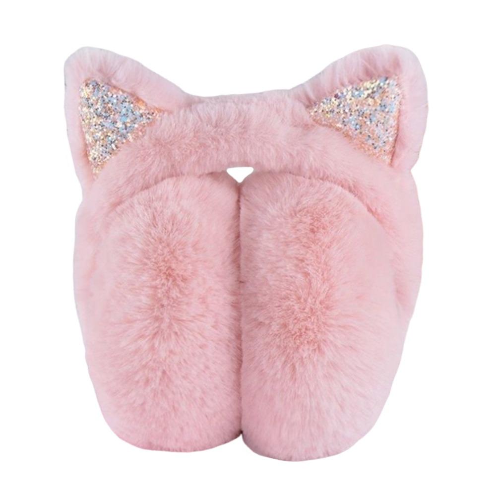 Cute Rabbit Design Animal Ear Earflap Hat Thickened Foldable Design Beanie Cap Cartoon Pattern Korean Style