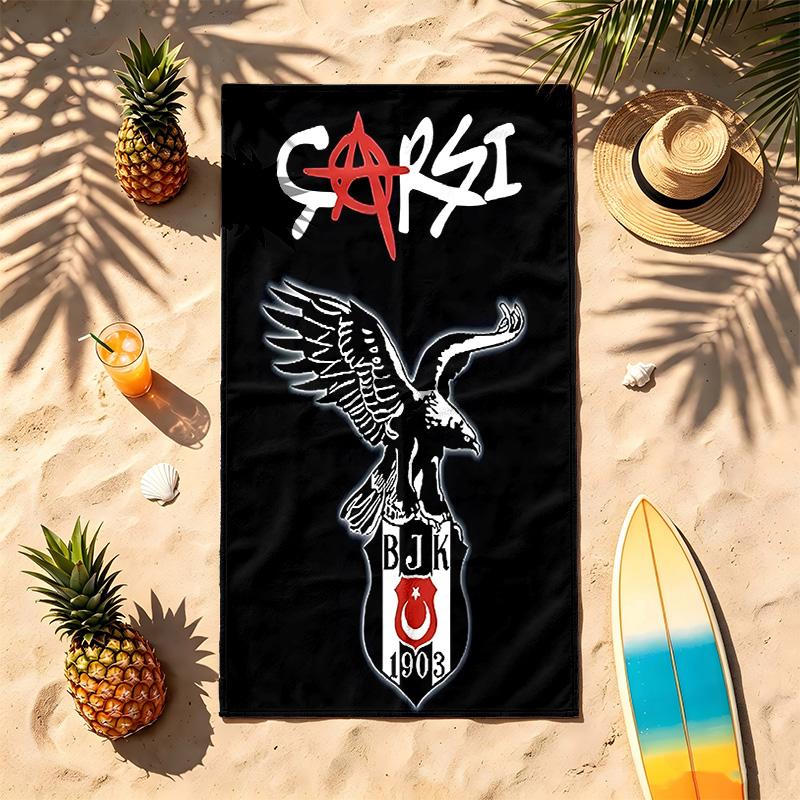 Besiktas JK (14) Theme Beach Towel Sand Resistant Soft And Comfortable Suitable For The Pool Camping Yoga And Diving A Travel