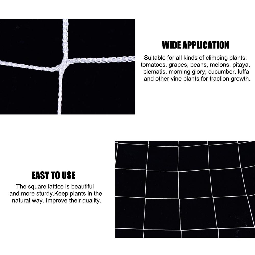 Plant Trellis Netting Polyester Climbing Net Grow Net Braided Mesh for Climbing Fruits Grapes Vegetables Cucumber Pea Bean Hydroponics Heavy-Duty