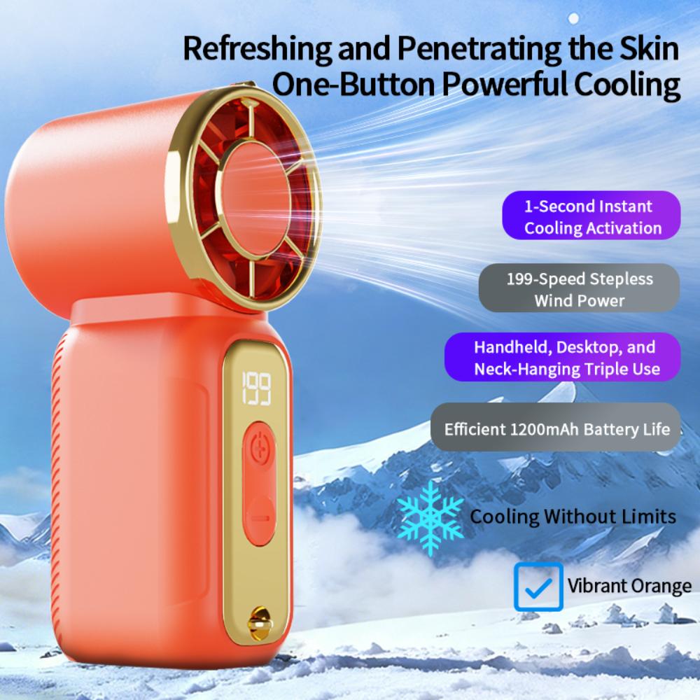 Powerful Wind Super Mini Handheld Fan USB Rechargeable Turbo Fan New Handheld Turbo Fan Summer