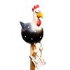 Причудливые цыплята из смолы ручной работы с длинными ногами для украшения сада на открытом воздухе