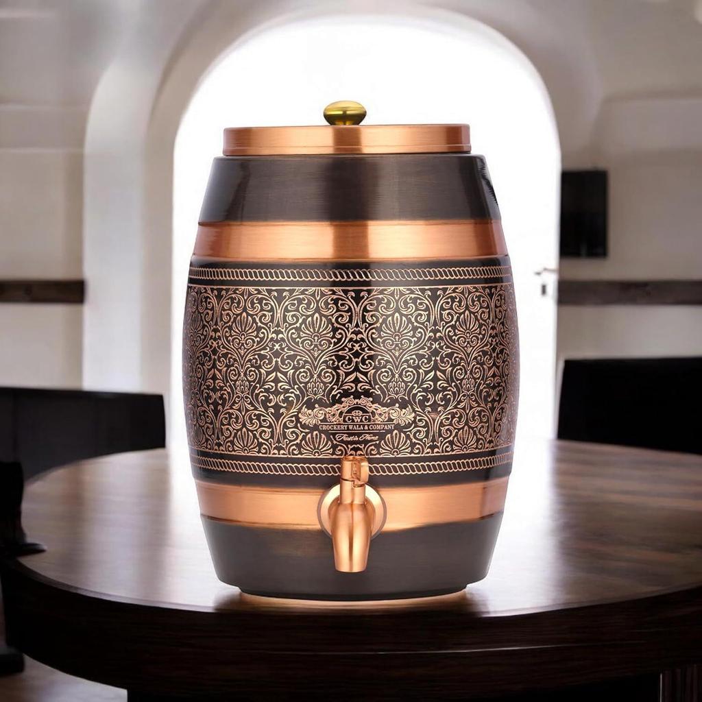 Pure Copper Dispenser 5 Litres Antique Itching Barrel