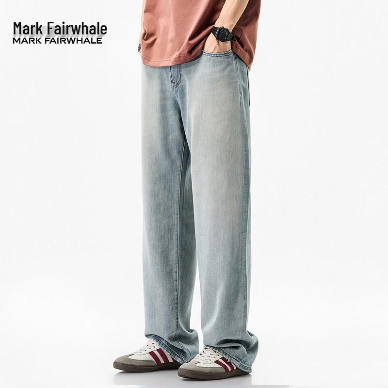 Mark Fairwhale Men's Casual Lyocell Blend Straight-Leg Jeans