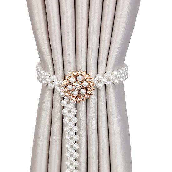 Креативный зажим для штор, нежный сплав, цветок/бантик/бабочка, декор из искусственного жемчуга, износостойкий