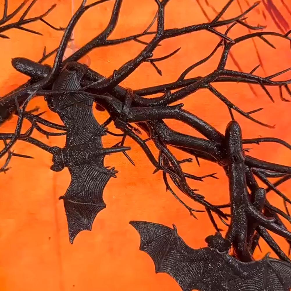 Венок на Хэллоуин в виде летучей мыши, черные венки из веток с красной светодиодной подсветкой, венок на Хэллоуин в виде летучей мыши для украшения дома на вечеринку в честь Хэллоуина