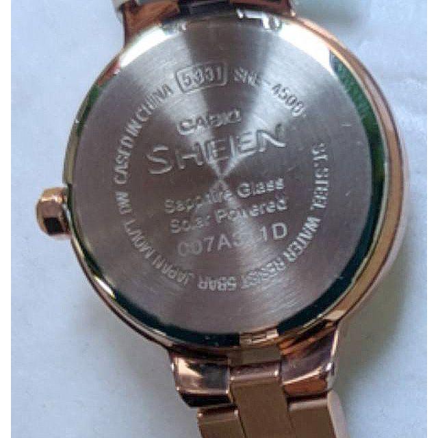 Б/у [Финальная распродажа] Снижение цены Часы Casio SHEEN модель с кристаллами солнечные часы SHE-4506SBG-9AJF