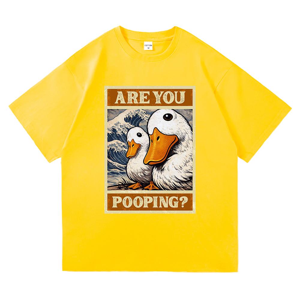 Excuse Me Are You Pooping T Shirt 2026 Funny Duck Fashion UnisexWomen Clothing Harajuku High Quality Tops Cotton TShirts Vintage