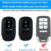 For Honda Key Fob Cover,Case With Keychain,Soft TPU Protection Key Shell/Skin,5 Buttons Fit   Accord Civic HR-V CR-V Pilot Remote Key(Black)
