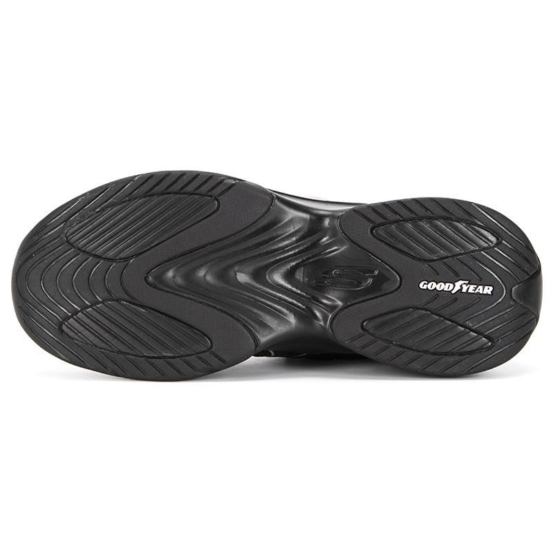 Skechers DLites Hyper Burst Ткань Кожа Спортивные Пузырь Панда Обувь Низкие Повседневная Обувь Кроссовки Женские Черный 149983-BKSL