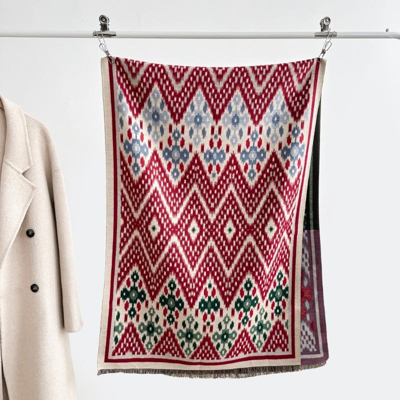 Scarf Women's Autumn and Winter Thickened Imitation Cashmere Thermal Air Conditioner Shawl Design Scarf Srvs