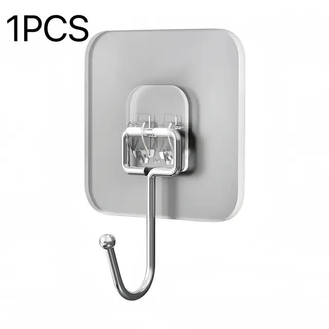 Большие крючки, прочные, 22 фунта, водонепроницаемые, самоклеящиеся настенные крючки, прозрачные, водонепроницаемые, без гвоздей, для кухни, ванной комнаты