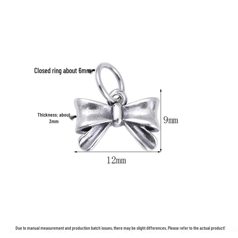 Подвеска-шарм «Собака-пузырь с бантом» из стерлингового серебра S925 для браслетов из бусин «сделай сам»