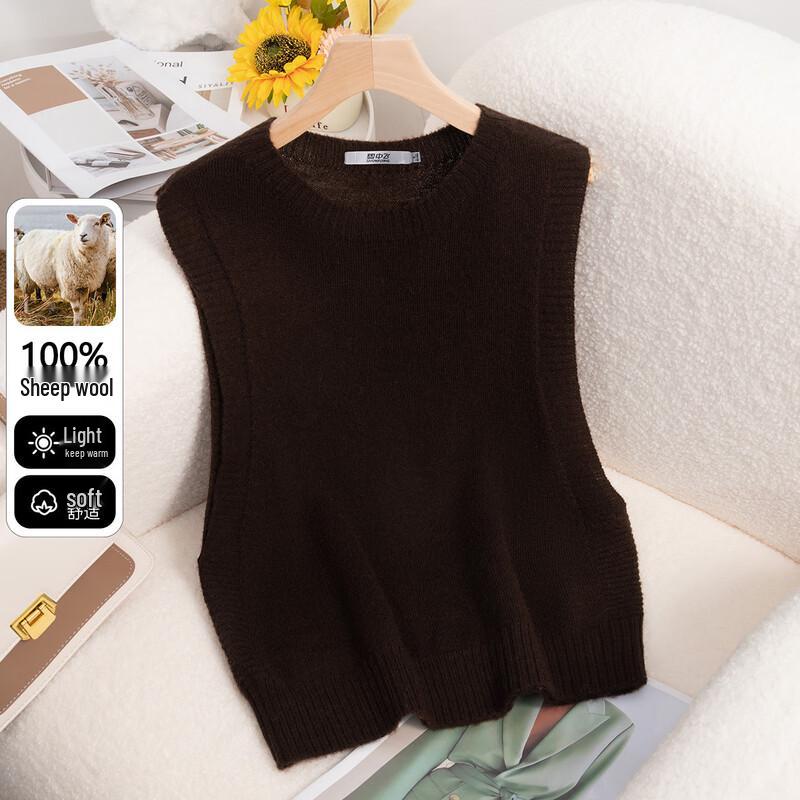 SNOWFLYING Женский бесшовный вязаный жилет из 100% шерсти