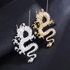 Bold Zodiac Dragon Brooch Pin - Unisex Chinese Totem Accessory for Suit Jackets
