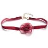 Lady Elegant Mesh Flower Necklace Women Comfortable Red Black Neck Ornaments Girls Lightweight Rose Necklace Party Gift Giving