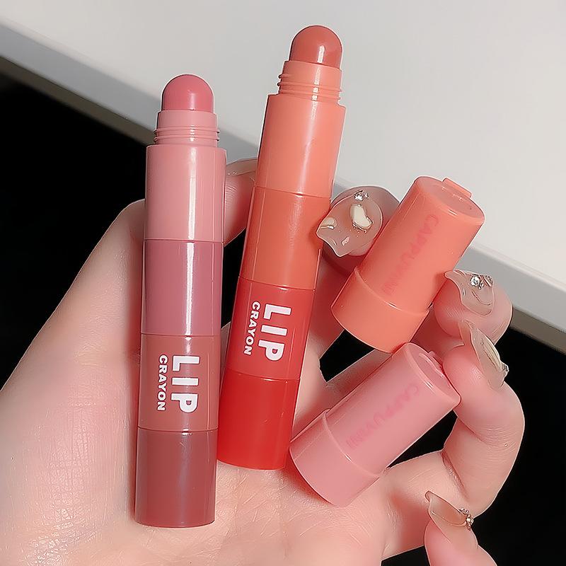 4 Colors In 1 Matte Lipstick Pen Velvet Rose Purple Lip Tint Combo Long Lasting Non-stick Cup Lip Gloss Set Makeup Cosmetic Kit