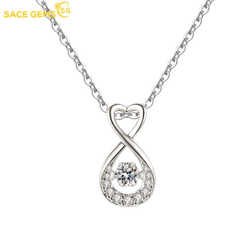 Sace Gems Copper Alloy Zircon Women Pendant Necklace Fashion Gift