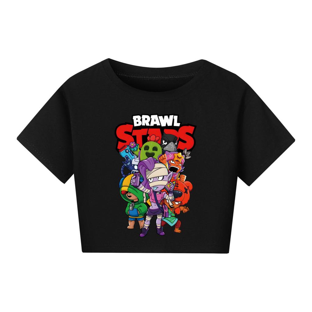 4094 Детская футболка с принтом Brawl Stars для девочек, с короткими рукавами