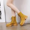 Fashion Ankle Boots for Women Zip Height Increasing Woman Short Shoes Non Slip Y2k Footwear Designer Luxury Large Size Warm Booties Pu