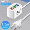 USB Зарядное устройство 6 портов Сетевой фильтр Универсальная электрическая розетка Вилка ЕС/США Адаптер для зарядки телефона Многофункциональный Удлинитель Розетка