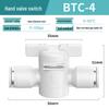 Zhuoji Pneumatic BUC-6-10 Hand Valve with 8mm Tubing, 12mm Straight-Through Air Valve, Quick-Connect Fittings.