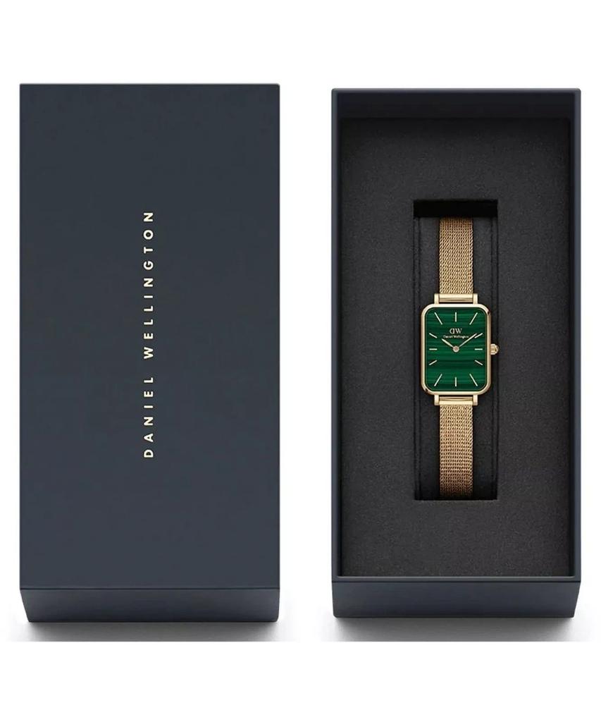 ЖЕНСКИЕ ЧАСЫ DANIEL WELLINGTON Quadro Pressed Evergold Изумрудные 20 мм DW00100561 + КОРОБКА (zw505m)