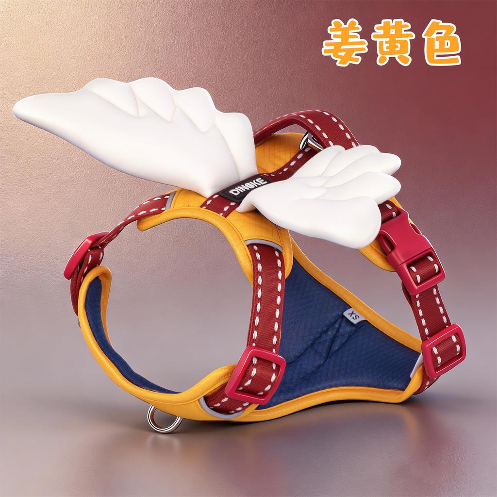 Angel Wings Dog Harness Leash Set 3D Stereo Chest Strap for Large Medium Small Dogs Outdoor Walking Pet Vest