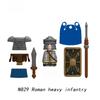1PCS Medieval Military Rome War Action Figures Army Figures Building Blocks Helmet Weapons Accessories Kids for Toys Gifts