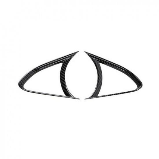 Carbon Fiber 2X Front Side Air Outlet Vent Cover Trim For Mazda CX-30 2020-2023