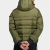 Adidas Neo Metallic 3-Stripes Sports Hooded Down Jacket Men Outerwear Olive H45270