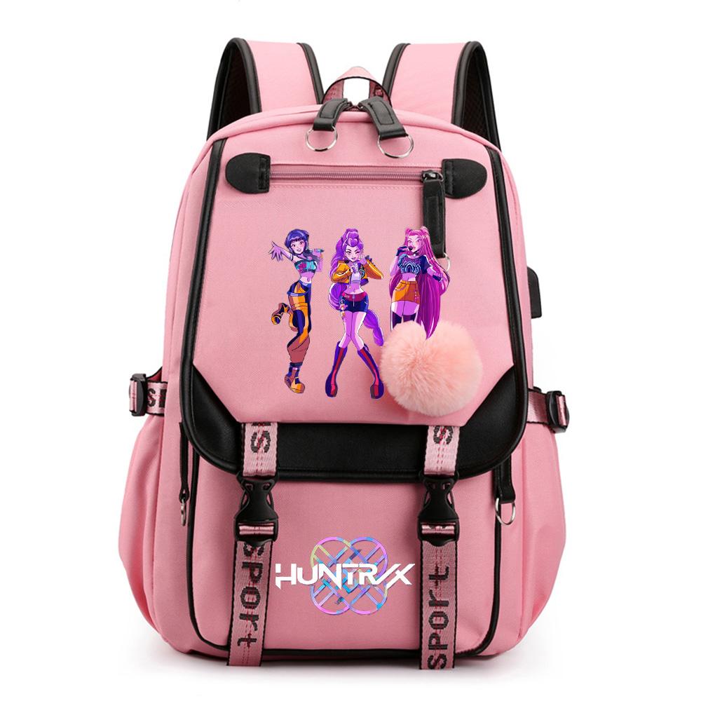 Anime Cute Cartoon K-Pop Printed Backpack Schoolbag for Teenager Student Girl Boy Bookbag Large Capacity Waterproof Travel Bag Kid Gift Rucksak