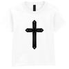 Unisex Cross Graphic White T-Shirt Aesthetic Cotton Tee S-XXL