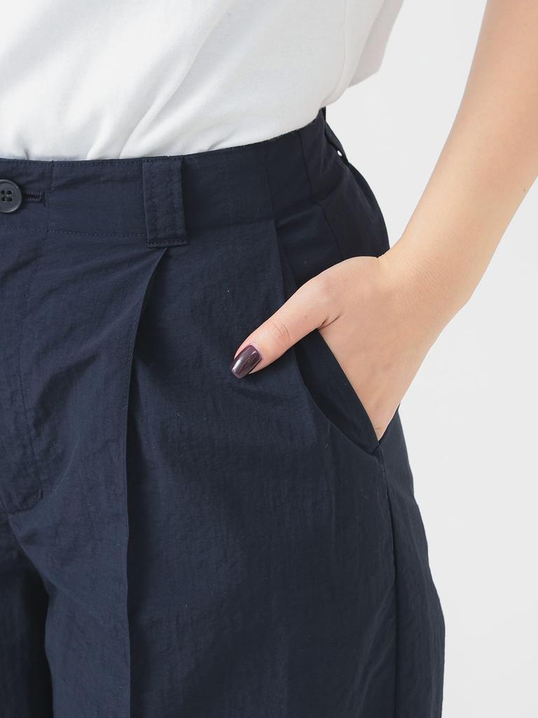 В:MING LIFE STORE by BEAMS Женские водоотталкивающие парашютные брюки (Размеры S-M) военно-морской флот