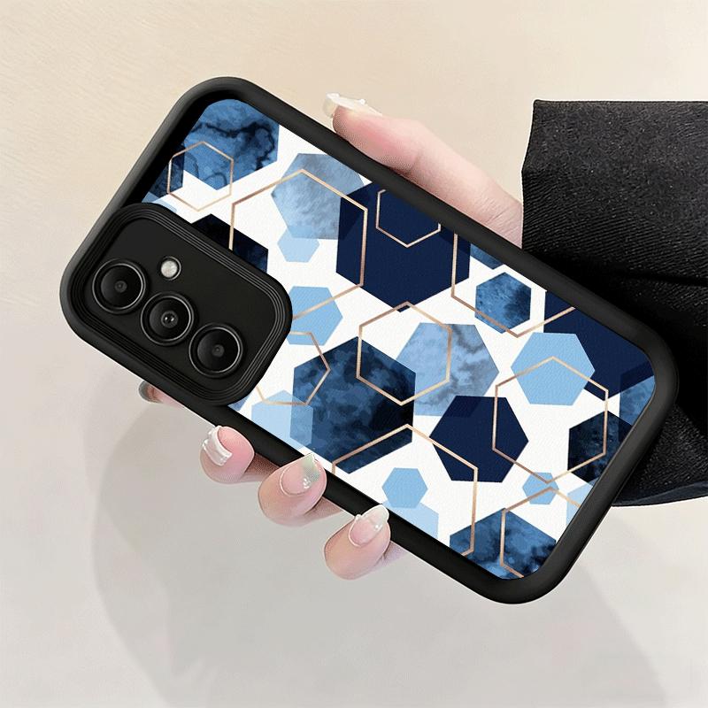Чехол для телефона Samsung Galaxy S26 S25 Ultra S24 FE Геометрический Мраморный Рисунок Чехол S23 Plus S22 + S21 S20 5G Мягкий Силикон Funda