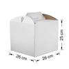 5-pack cake boxes 26×26×25 cm white set 5 pcs extra rigid brand4cake