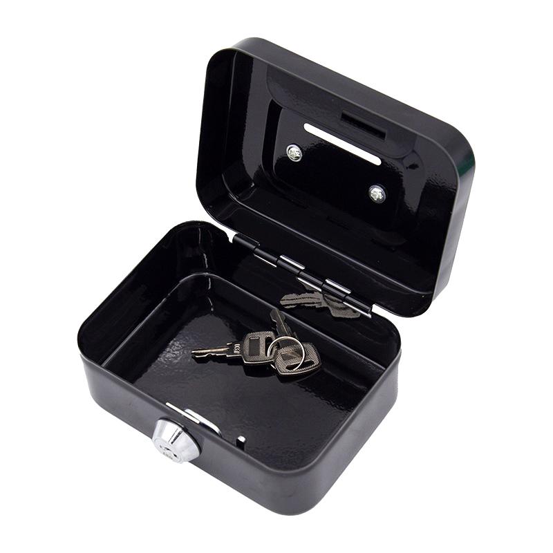 Metal Cash Box Mini Safe Lock Box Money Bank Metal Coin Bank Security Box Sturdy Cash Portable For Kids Coin Collection