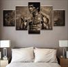 Modular Canvas Pictures Wall Art Home Decorative 5 Pieces Sports Martial Arts Paintings HD Prints Bruce Lee Posters Framework No Frame