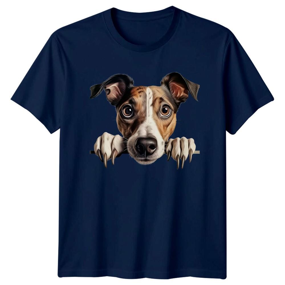 Cute Dog Peek A Boo Pet Animal Lover Graphic TShirt