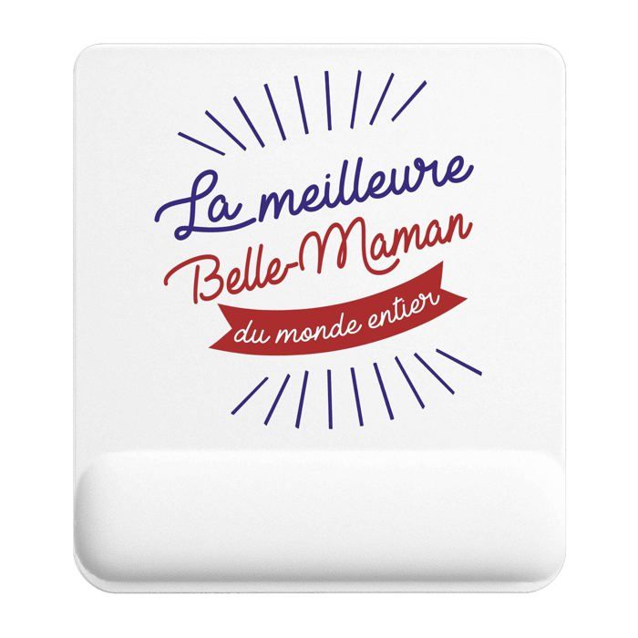 Tapis de souris - PLANETEE - Belle Maman Meilleure Monde - 22x18 cm - Surface lisse antidérapante - Épaisseur 3 mm