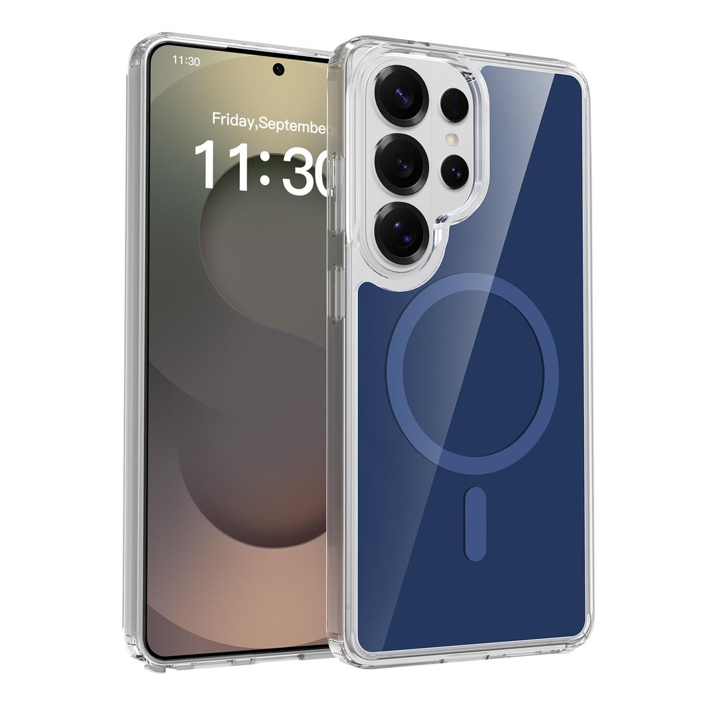 Роскошный простой прозрачный чехол 2-в-1 для Samsung Galaxy S26 Ultra S26 Plus S26 для зарядки Magsafe Ударопрочный бампер Защитная крышка