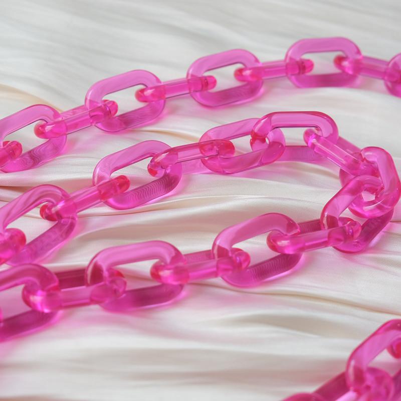 Новый аксессуар для телефона, цепочка со съемными деталями, матовая белая кожа через плечо из смолы, роскошный ремешок, чехол для телефона, цепочки, ярко-неоновая акриловая цепочка на плечо