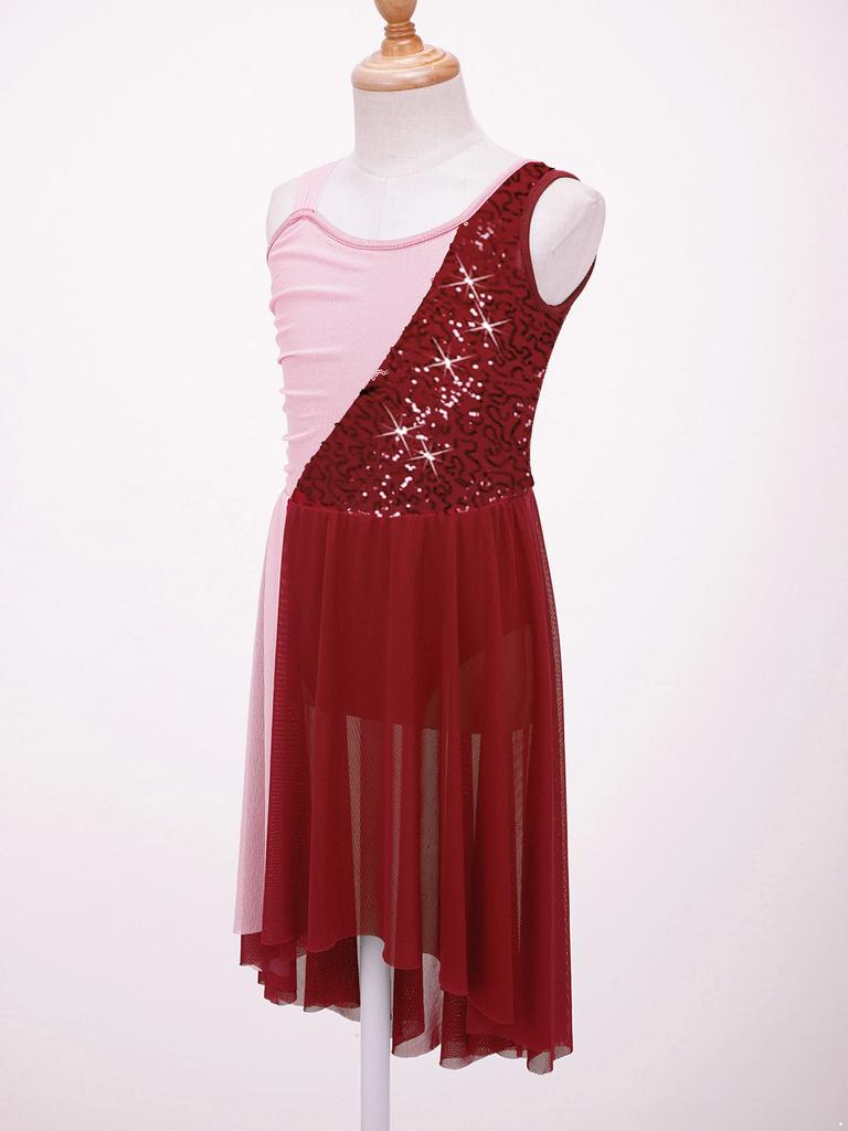 Детское лирическое танцевальное платье для девочек, балетное гимнастическое трико, современное танцевальное платье для выступлений