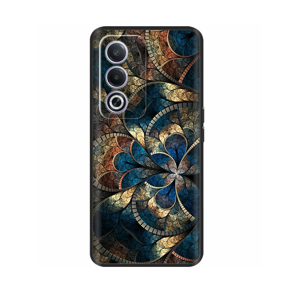 Чехол для телефона OPPO K12X 5G 6.67" CPH2667 Защитный Роскошный Мягкий Черный Силиконовый Ударопрочный Корпус Расписная Задняя Крышка Funda Coque